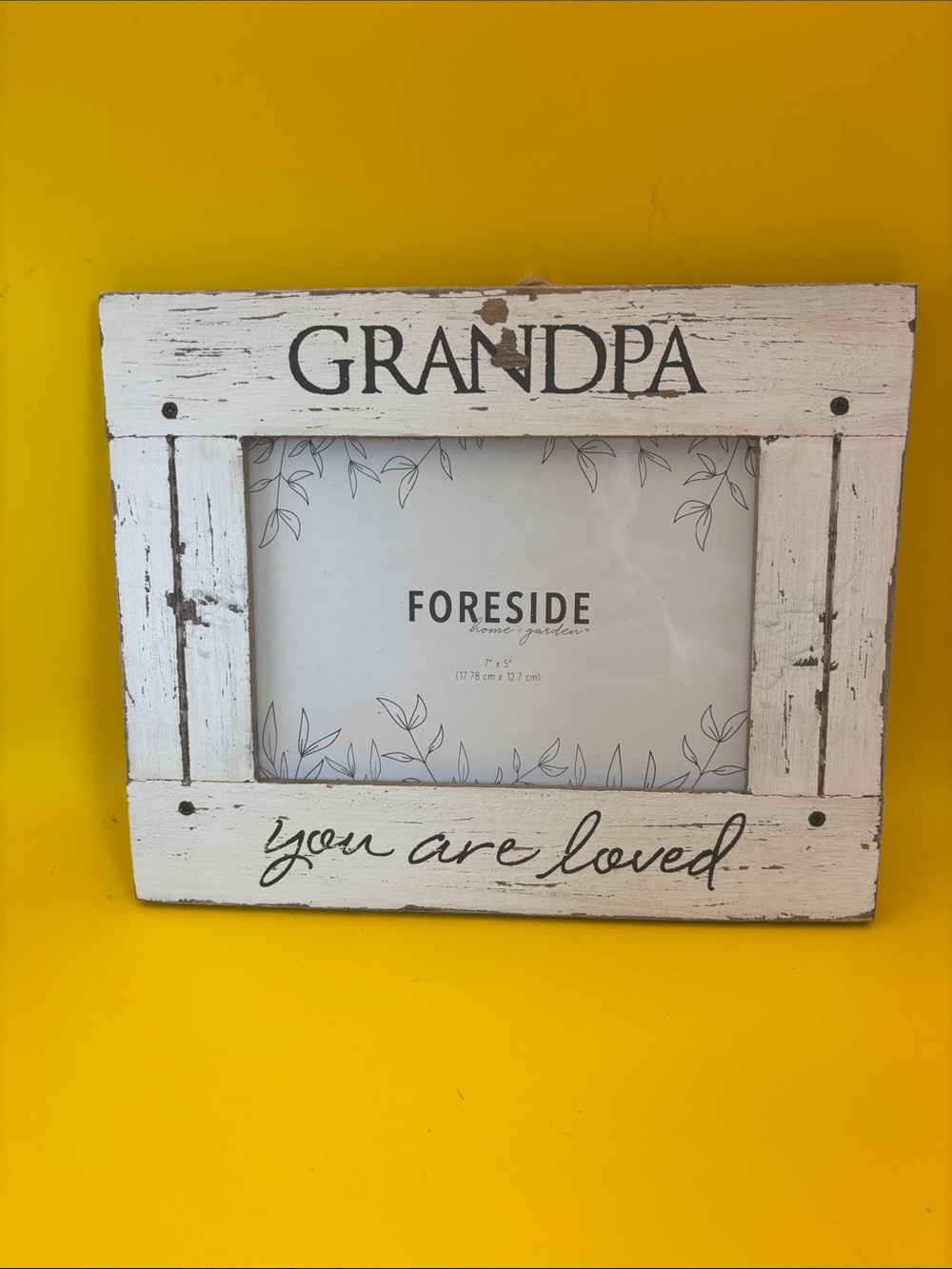 Foreside Home & Garden White Rustic 'Grandpa' Photo Frame